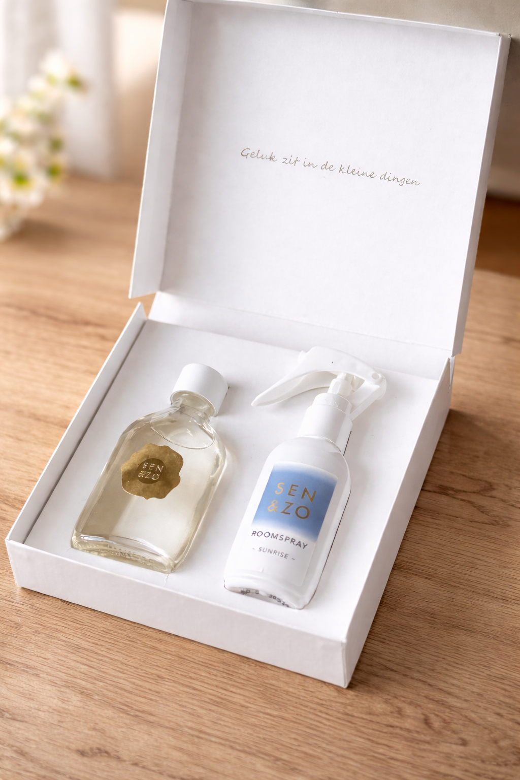 Cadeaubox homefragrance en interieurspray (50ml) Sunrise